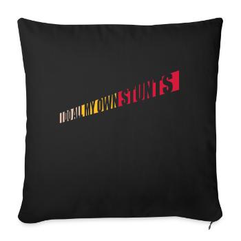 Toutes mes propres cascades - Coussin et housse de 45 x 45 cm - noir - Devant