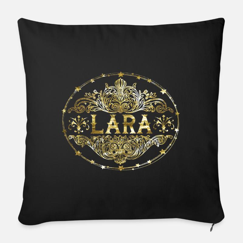 Lara - Sofakissen mit Füllung 45 x 45 cm - Schwarz