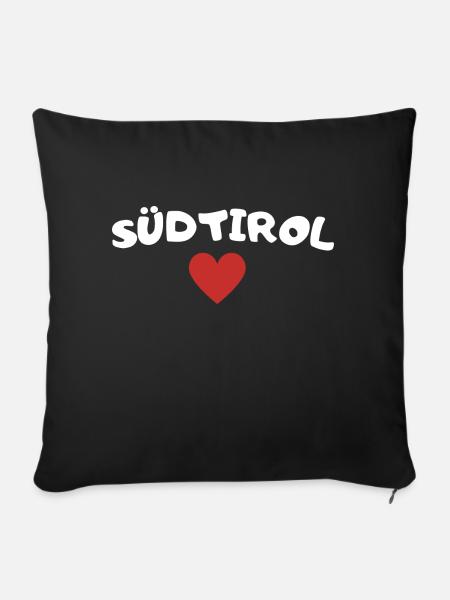 Südtirol - Sofakissen mit Füllung 45 x 45 cm - Schwarz