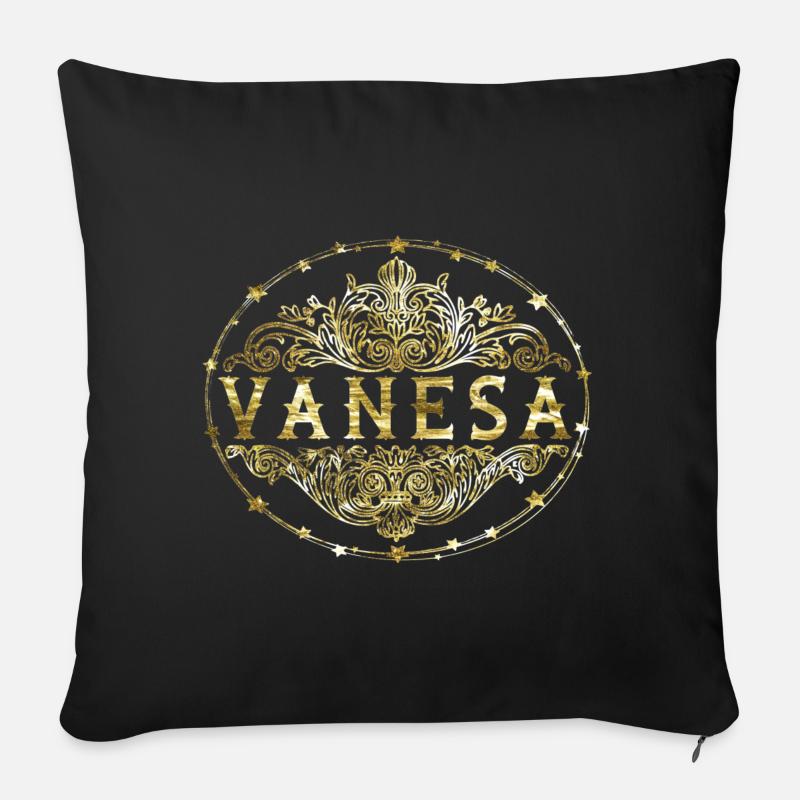 Vanesa - Sofakissen mit Füllung 45 x 45 cm - Schwarz