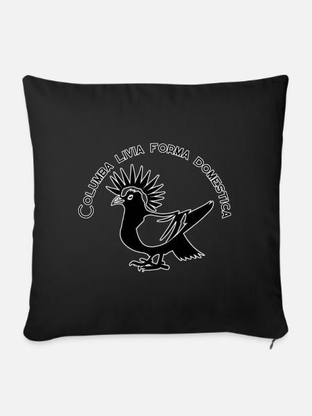 Pigeon Punk - Stadttaube - Sofakissen mit Füllung 45 x 45 cm - Schwarz