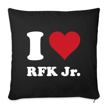 I Heart RFK JR - Sofa pillow with filling 45cm x 45cm - black - Front
