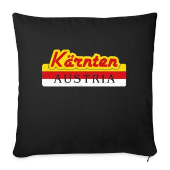 Carinthia Austria Flag Coat of Arms Mountains - Sofa pillow with filling 45cm x 45cm - black - Front