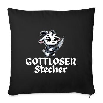 Godless Engraver - Sofa pillow with filling 45cm x 45cm - black - Front