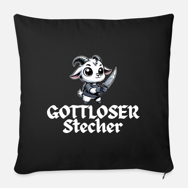 Godless Engraver - Sofakissen mit Füllung 45 x 45 cm - Schwarz