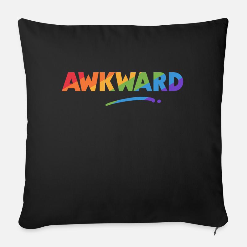 Awkward - Coussin et housse de 45 x 45 cm - noir