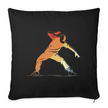 Breakdancer Sketch - Sofa pillow with filling 45cm x 45cm - black - Front