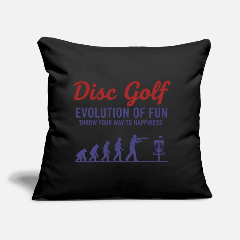 Disc Golf : Évolution du plaisir : lancez-vous Coussin et housse de 45 x 45 cm