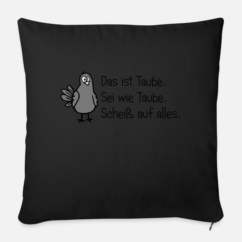 Sei wie Taube - Sofakissen mit Füllung 45 x 45 cm - Schwarz