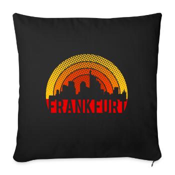 Skyline Francfort - Coussin et housse de 45 x 45 cm - noir - Devant