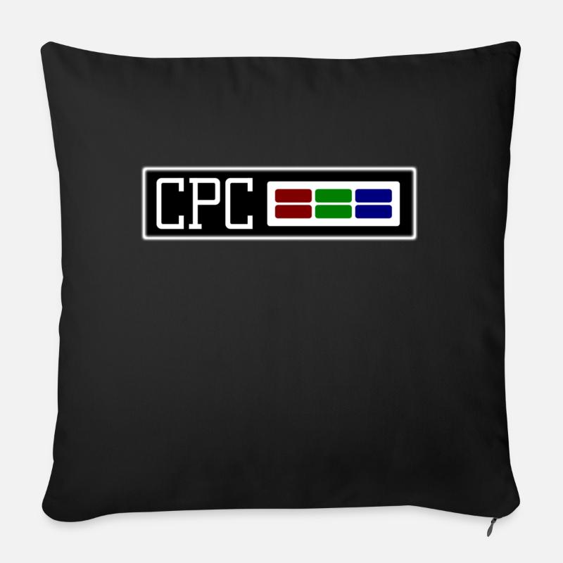 Barres de couleur CPC - Coussin et housse de 45 x 45 cm - noir
