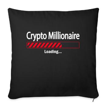 Crypto Millonaire Wird geladen... - Sofakissen mit Füllung 45 x 45 cm - Schwarz - Vorne