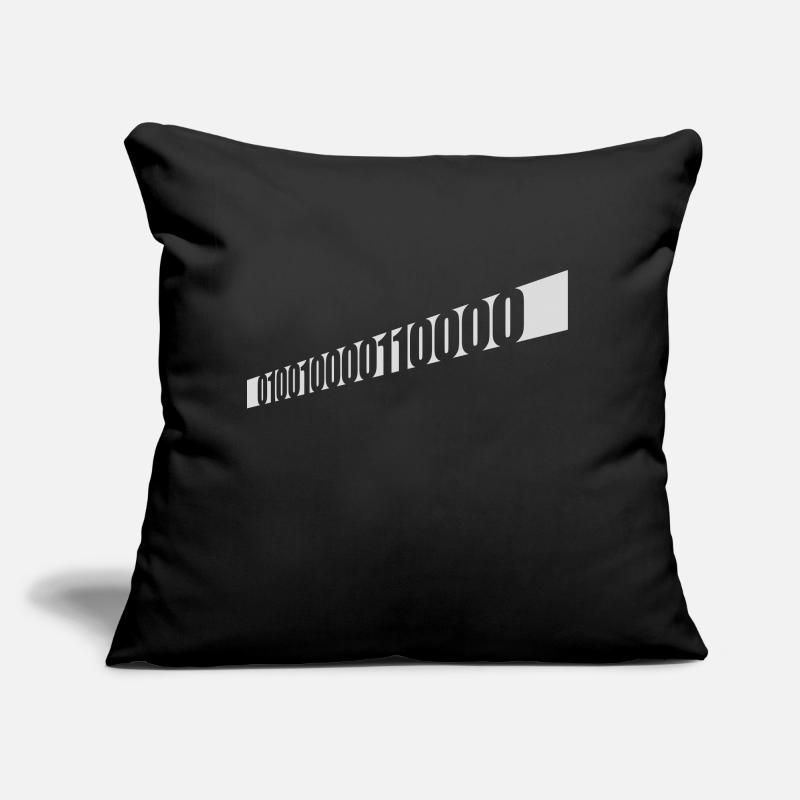 Langage de programme de code binaire Coussin et housse de 45 x 45 cm