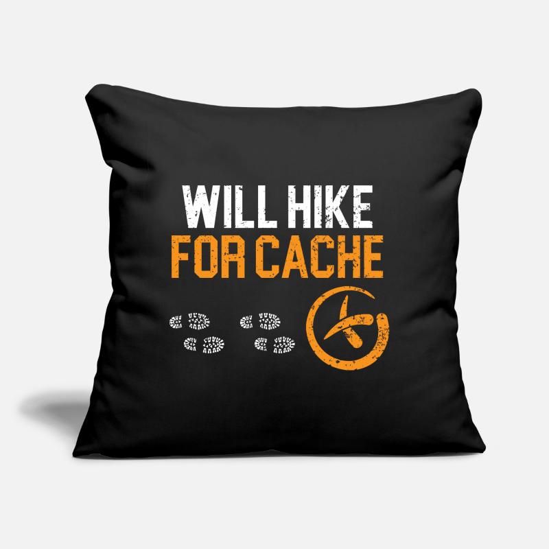 Wanders for cache, map reading, geocaching Sofa pillow with filling 45cm x 45cm