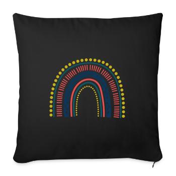 Boho Rainbow Colorful - Sofa pillow with filling 45cm x 45cm - black - Front