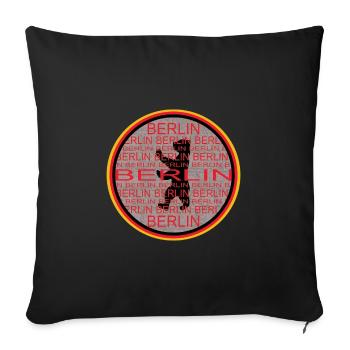 Berlin Bear - Sofa pillow with filling 45cm x 45cm - black - Front