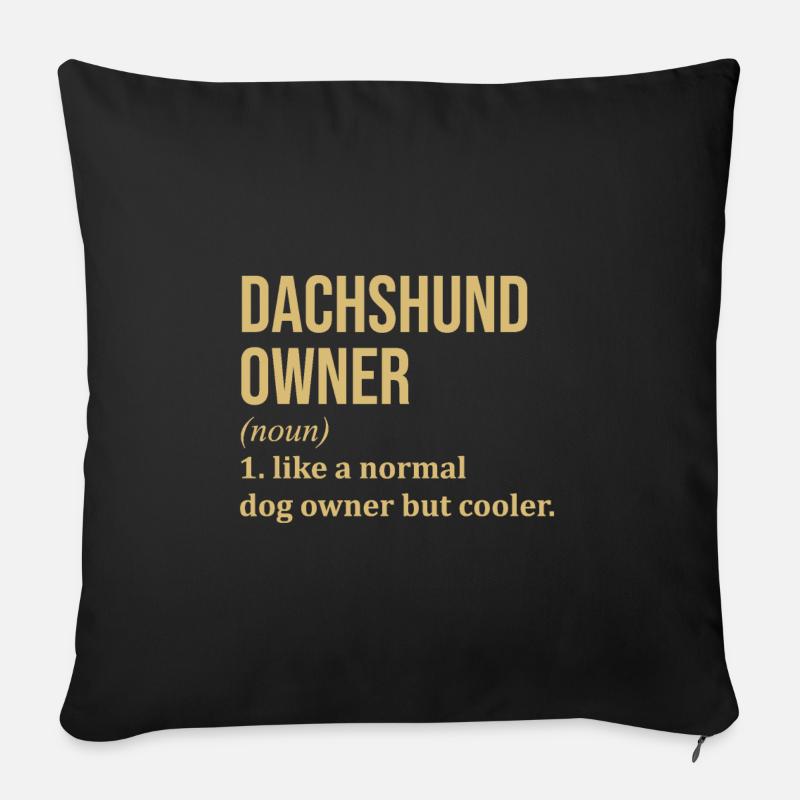 Dackel - Sofakissen mit Füllung 45 x 45 cm - Schwarz