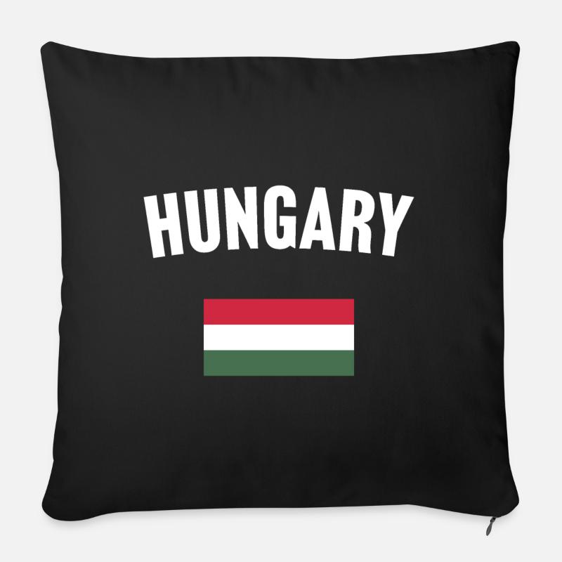 Ungarn Flagge - Sofakissen mit Füllung 45 x 45 cm - Schwarz