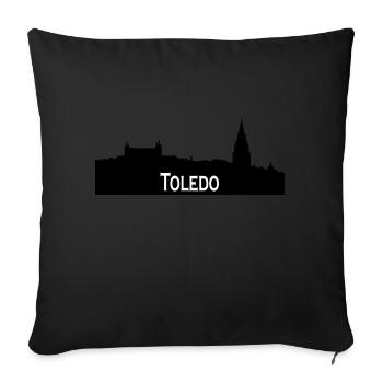 Toledo Silhouette - Sofa pillow with filling 45cm x 45cm - black - Front