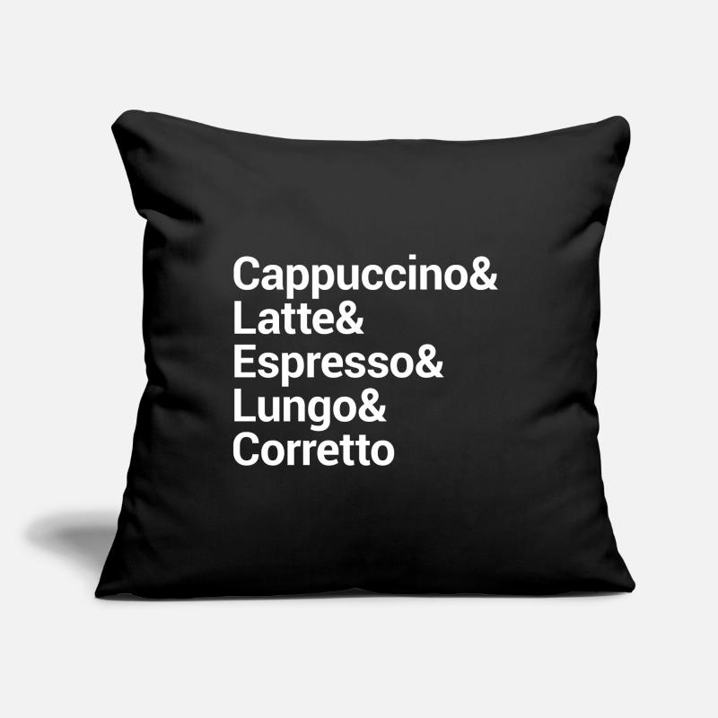 Conception de typographie de style café Coussin et housse de 45 x 45 cm