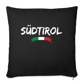 Tyrol du Sud - Coussin et housse de 45 x 45 cm - noir - Devant