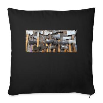 Vintage Axes Jack’s Shed - Sofa pillow with filling 45cm x 45cm - black - Front