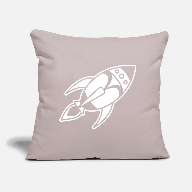 Fusée spatiale rétro – Conception de vaisseau spatial Coussin et housse de 45 x 45 cm