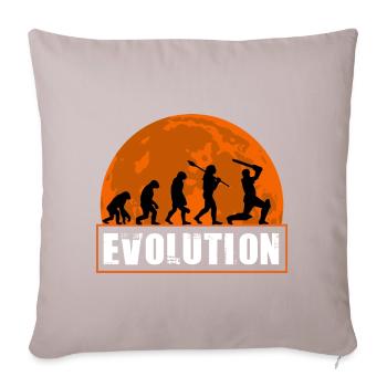 Lustig Cricket Mädchen Spieler Evolution Design Weiblich - Sofakissen mit Füllung 45 x 45 cm - helles Taupe - Vorne