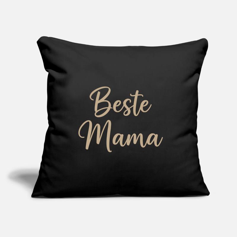 Beste Mama – elegante Script-Schrift Sofakissen mit Füllung 45 x 45 cm