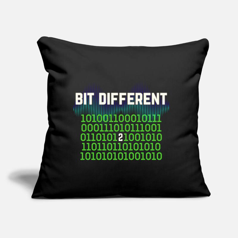Bit Different - Nerdy Binary Error Design Sofa pillow with filling 45cm x 45cm