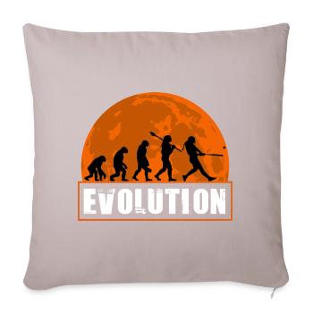 Baseball-Softball-Evolution Lustige Spieler-Geschenkkunst - Sofakissen mit Füllung 45 x 45 cm - helles Taupe - Vorne