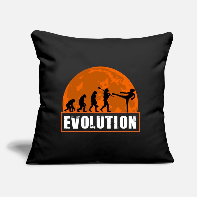 Evolution des Kickboxens Lustige Kampfsport Retro Sofakissen mit Füllung 45 x 45 cm