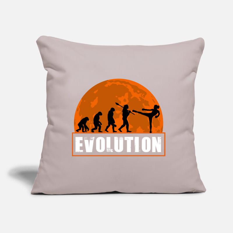 Evolution Of Kickboxing Funny Martial Arts Retro Sofa pillow with filling 45cm x 45cm