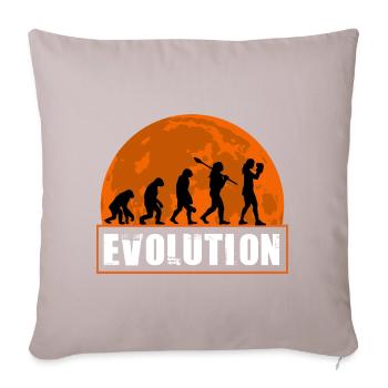 Évolution de la boxe Boxeuse Boxeuse Sports féminins - Coussin et housse de 45 x 45 cm - taupe clair - Devant