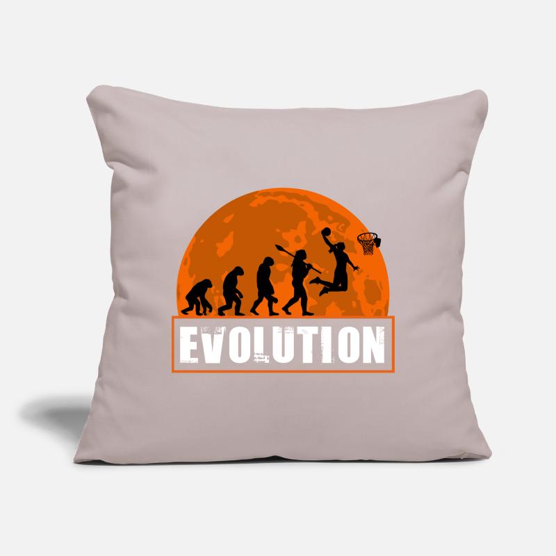 Basketball Evolution Player Dunking Silhouette Sofa pillow with filling 45cm x 45cm