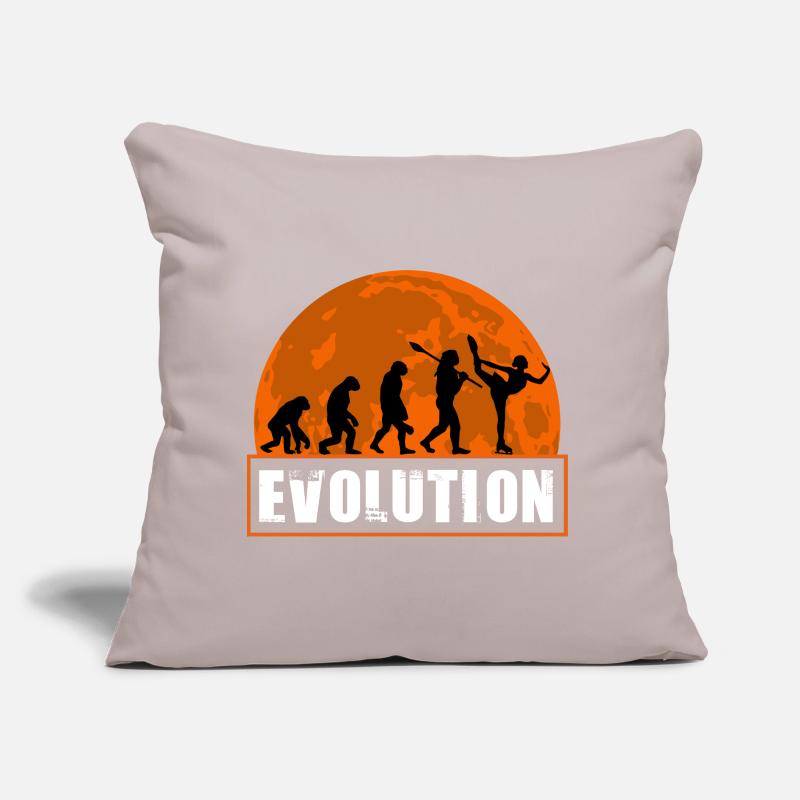 Evolution of Figure Skating Retro Figure Skater Sofa pillow with filling 45cm x 45cm