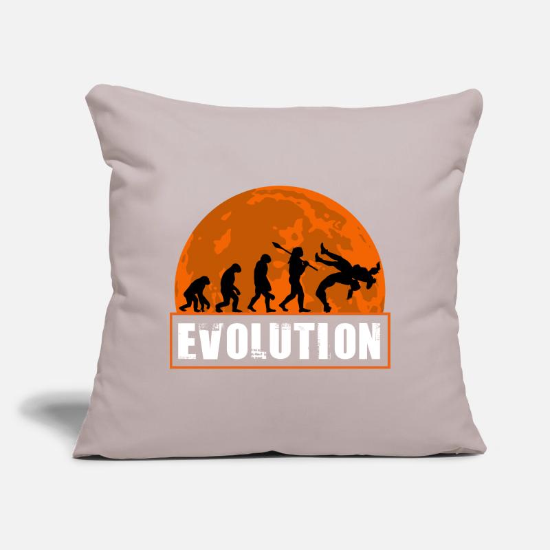 Évolution de la lutte : Sports de combat drôles de lutte Coussin et housse de 45 x 45 cm