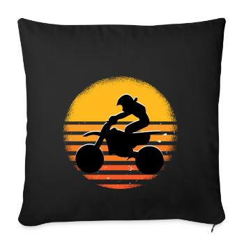 Motorcross - Sofakissen mit Füllung 45 x 45 cm - Schwarz - Vorne