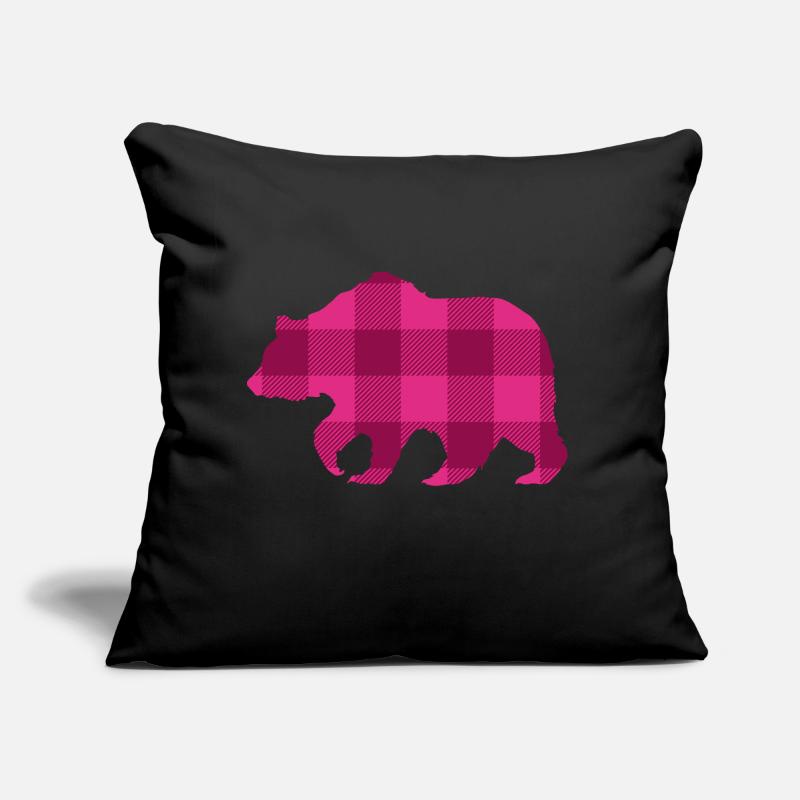 Mutter Bär Mama Geschenk Mädchen Weihnachten rosa Sofakissen mit Füllung 45 x 45 cm