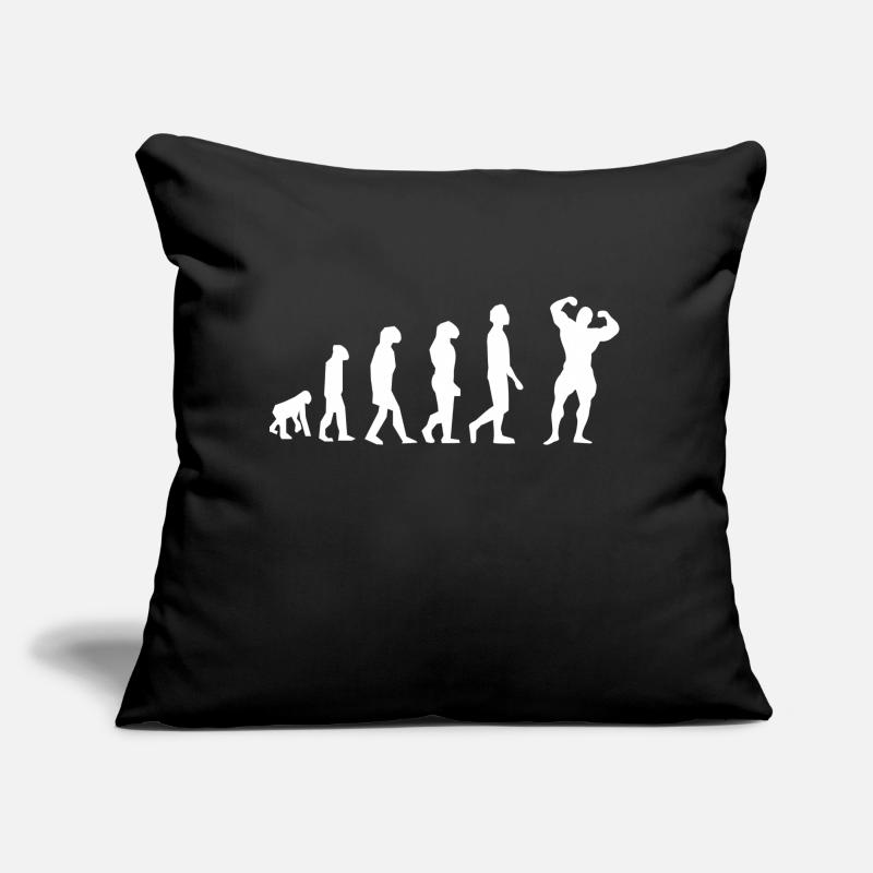 Culturisme évolution Coussin et housse de 45 x 45 cm