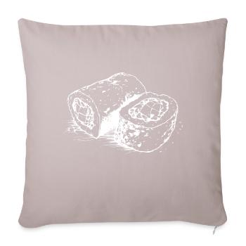 Sushi dessiné à la main - Coussin et housse de 45 x 45 cm - taupe clair - Devant
