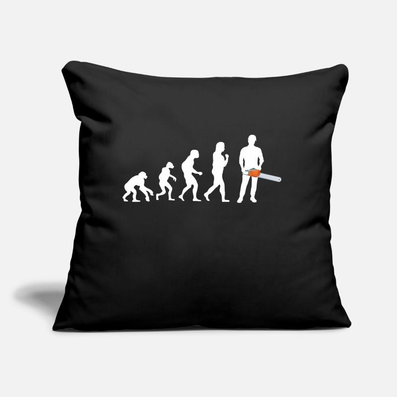 Chainsaw Forest Worker Forester Evolution Wood Sofa pillow with filling 45cm x 45cm