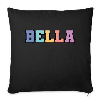 Nom - Bella - Coussin et housse de 45 x 45 cm - noir - Devant
