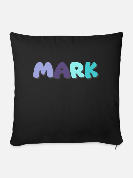 Name - Mark - Sofakissen mit Füllung 45 x 45 cm - Schwarz