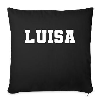 Name - Luisa - Sofakissen mit Füllung 45 x 45 cm - Schwarz - Vorne