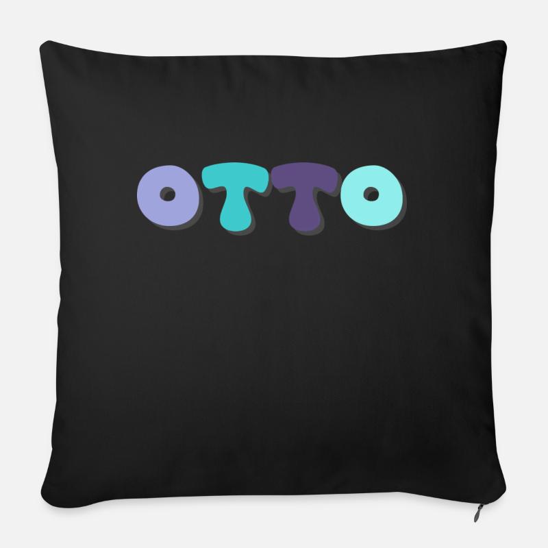 Name - Otto - Sofakissen mit Füllung 45 x 45 cm - Schwarz
