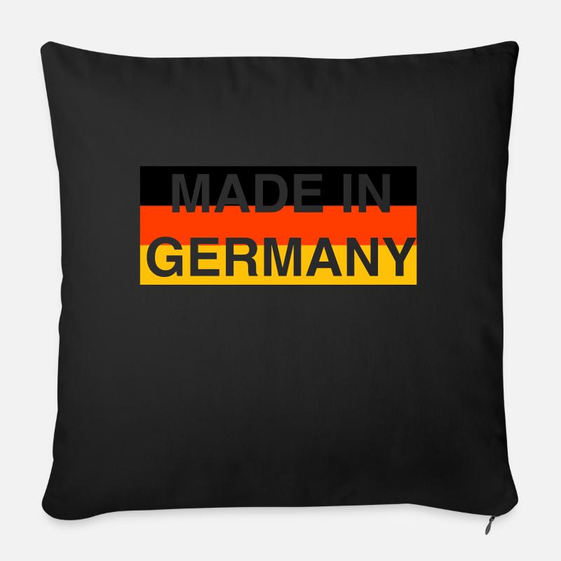 Made In Germany Tshirt - Sofa pillow with filling 45cm x 45cm - black
