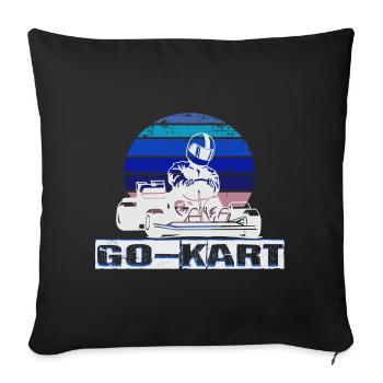 Kart - Sofakissen mit Füllung 45 x 45 cm - Schwarz - Vorne