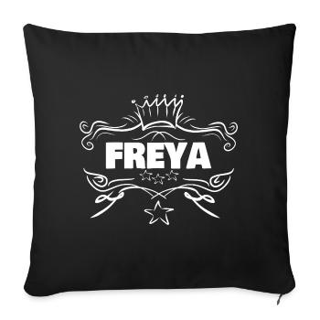 Freya - Sofakissen mit Füllung 45 x 45 cm - Schwarz - Vorne