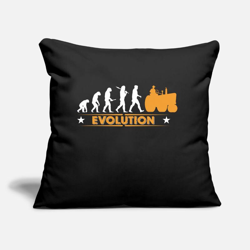 Evolution de tracteur Farmer - orange/blanc Coussin et housse de 45 x 45 cm